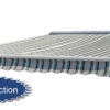 2.5m Half Cassette Manual Awning, Multi Stripe (3.5m Projection)