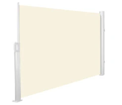 1.6m Patio Wind Break Full Cassette Manual Side Shade Ivory Awning