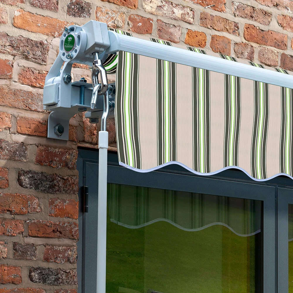 3.5m Budget Manual Awning, Multi Stripe 2 3.5m Budget Manual Awning, Multi Stripe - Image 2