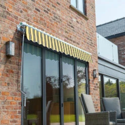 2.0m Budget Manual Awning, Yellow And Grey -Primrose Awnings Budget Yellow 20and 20Grey 4