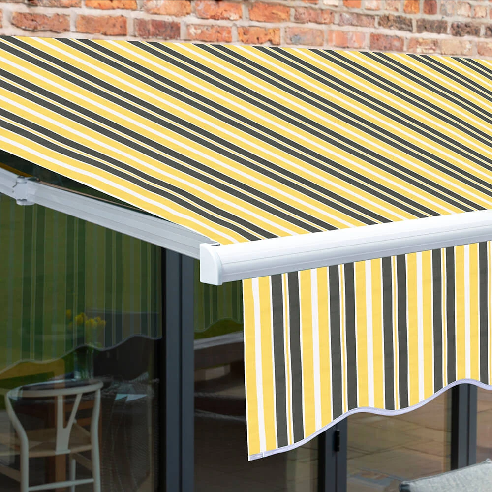 3.5m Budget Manual Awning, Yellow And Grey 7 3.5m Budget Manual Awning, Yellow And Grey - Image 7