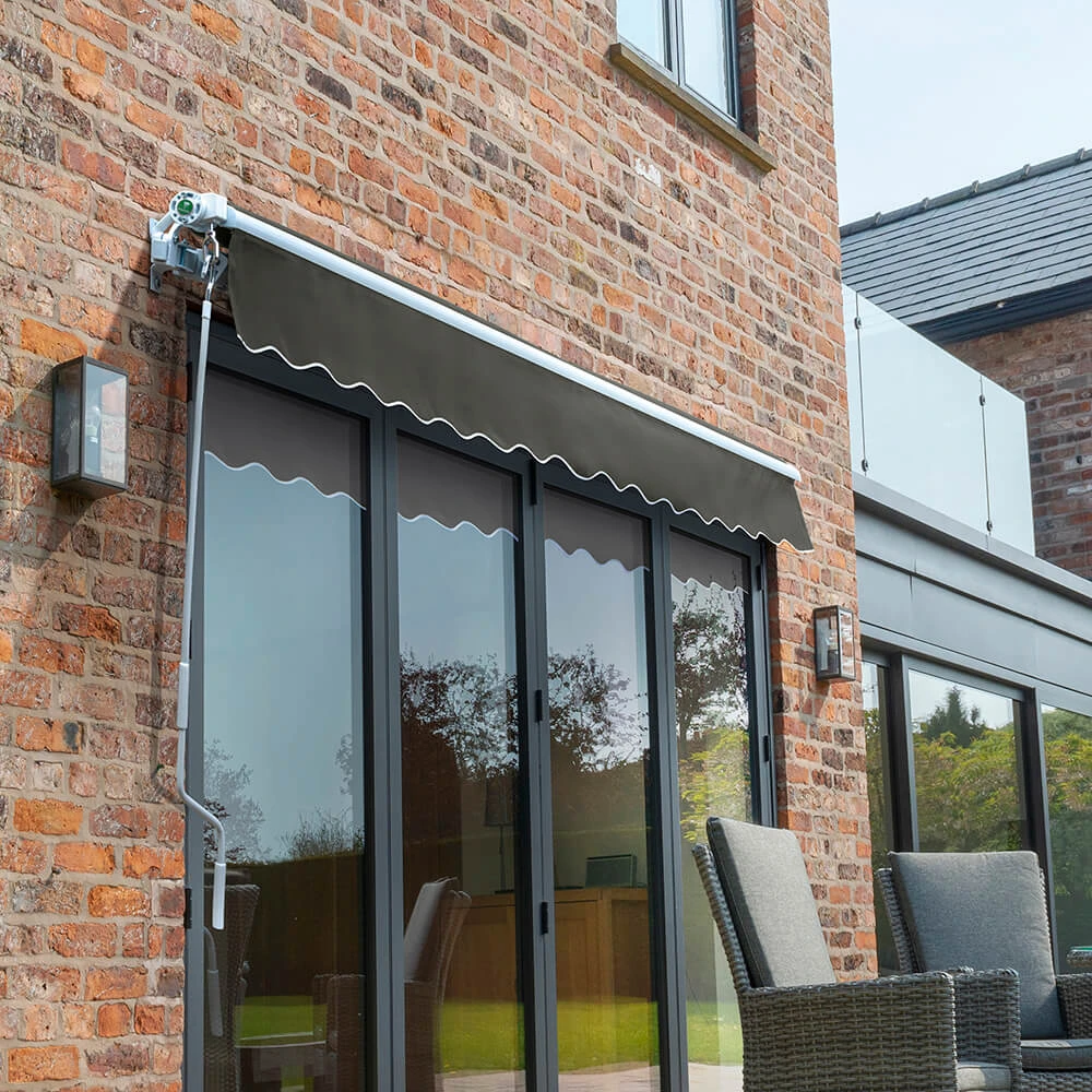 3.5m Budget Manual Awning, Charcoal 5 3.5m Budget Manual Awning, Charcoal - Image 5
