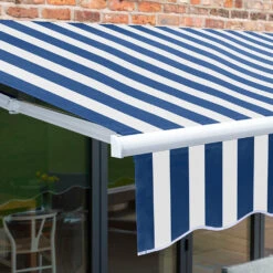 3.0m Budget Manual Awning, Blue And White -Primrose Awnings Budget blue and white sml 6 ecebcfd2 5dfa 482f 9801 66950b6beeb5