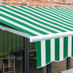 2.0m Budget Manual Awning, Green And White -Primrose Awnings Budget green and white sml 6 0f279102 c534 404f 952e f9d833c4aa17