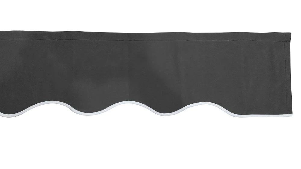 3m Charcoal Valance - Wavy 1 3m Charcoal Valance - Wavy