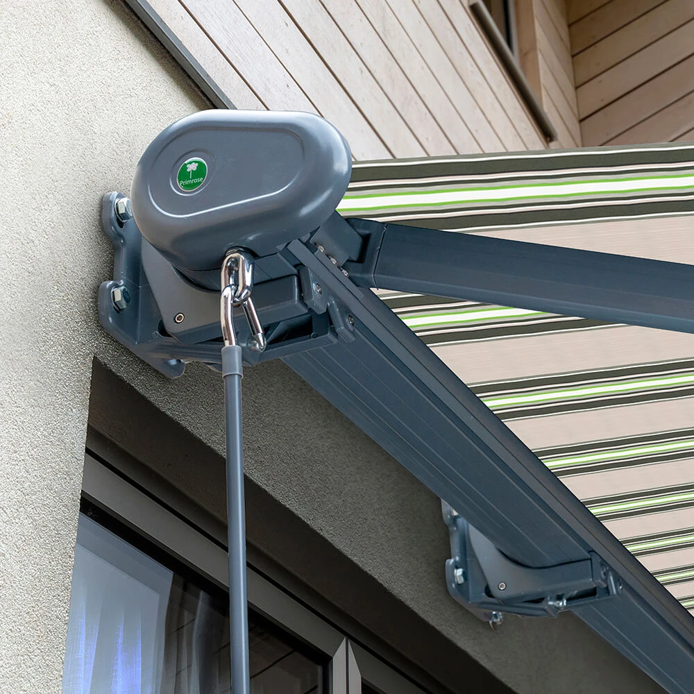 3.0m Full Cassette Electric Multistripe Awning (Charcoal Cassette) 5 3.0m Full Cassette Electric Multistripe Awning (Charcoal Cassette) - Image 5