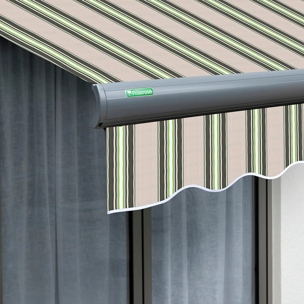 4.0m Full Cassette Electric Multistripe Awning (Charcoal Cassette) 6 4.0m Full Cassette Electric Multistripe Awning (Charcoal Cassette) - Image 6