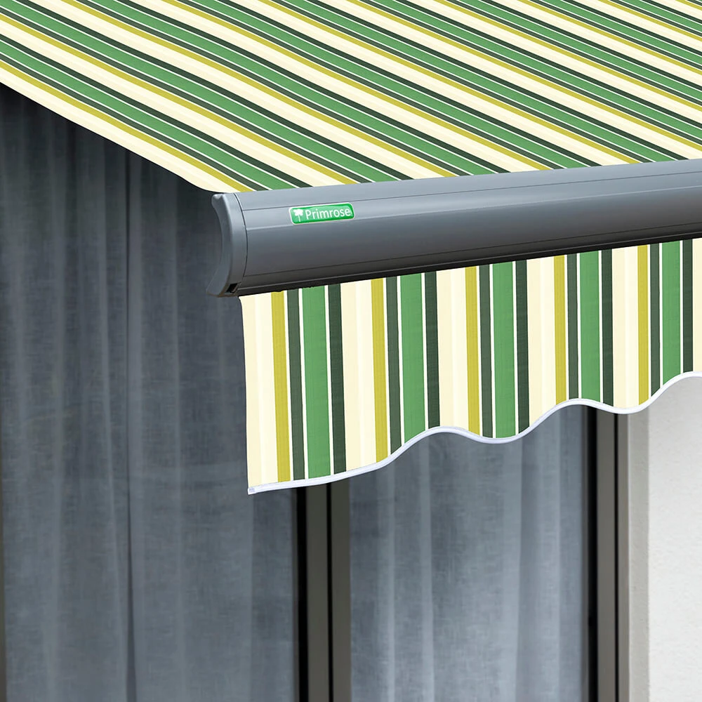 3.0m Full Cassette Electric Green Stripe Awning (Charcoal Cassette) 6 3.0m Full Cassette Electric Green Stripe Awning (Charcoal Cassette) - Image 6