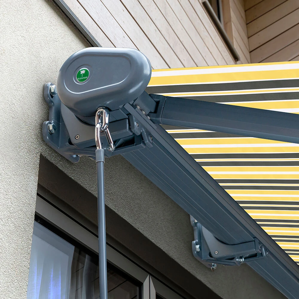5.0m Full Cassette Electric Yellow And Grey Awning (Charcoal Cassette) 5 5.0m Full Cassette Electric Yellow And Grey Awning (Charcoal Cassette) - Image 5