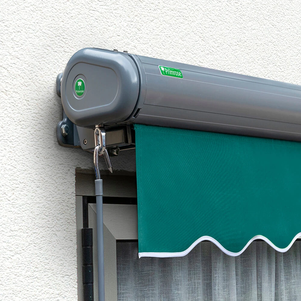 3.0m Full Cassette Electric Plain Green Awning (Charcoal Cassette) 2 3.0m Full Cassette Electric Plain Green Awning (Charcoal Cassette) - Image 2