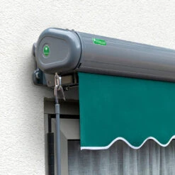 4m Full Cassette Manual Plain Green Awning (Charcoal Cassette) -Primrose Awnings Full 20Casette black plain green 4 8f55ca8d abfb 487e a63f b9d7d7e694ea
