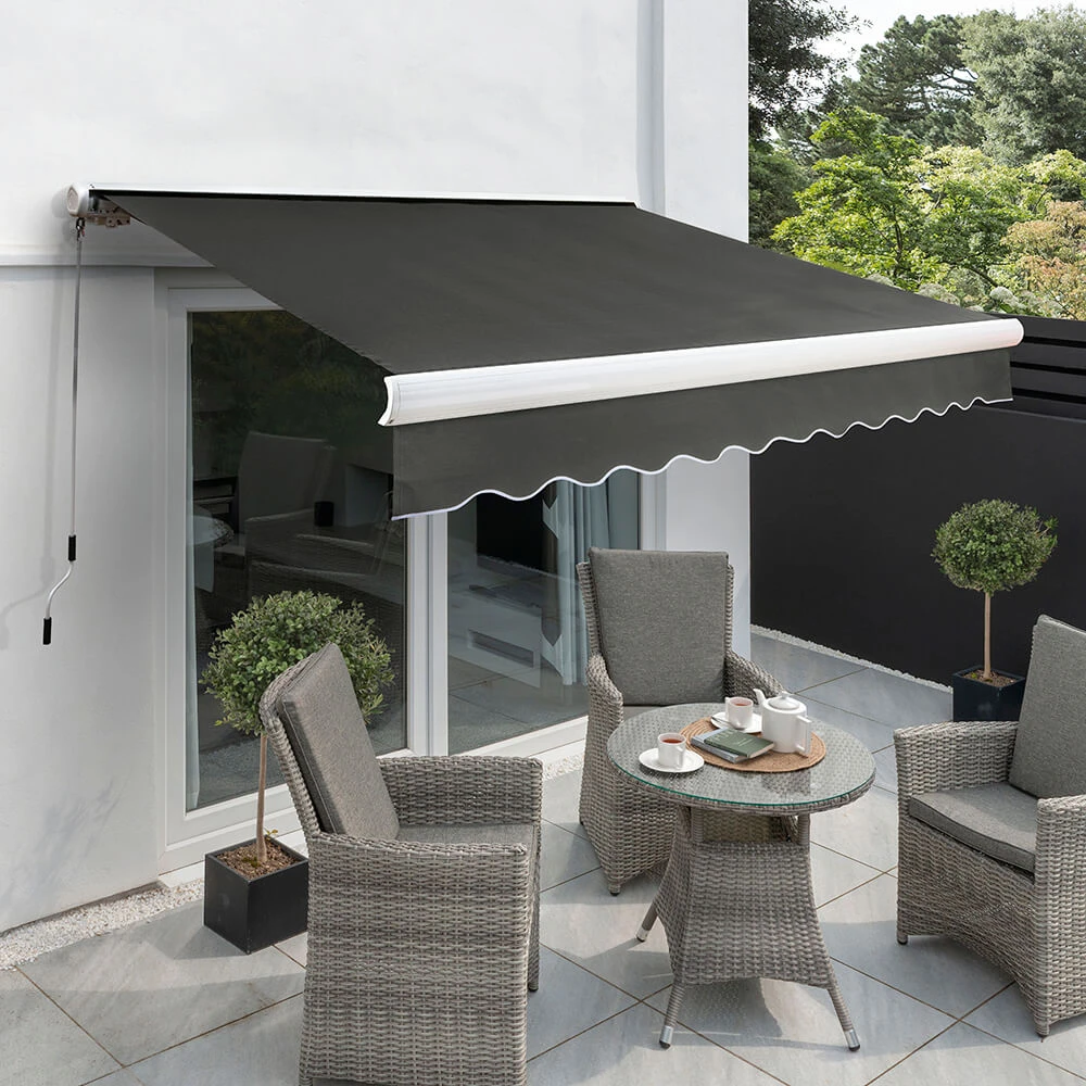 2.5m Full Cassette Electric Awning, Charcoal 1 2.5m Full Cassette Electric Awning, Charcoal