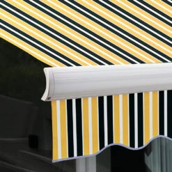 4.0m Full Cassette Electric Awning, Yellow And Grey Stripe 11 4.0m Full Cassette Electric Awning, Yellow And Grey Stripe -Primrose Awnings Full 20Cassette Yellow 20and 20Grey 5 aec2486b 9ca8 4fb5 a424 7d086c591369