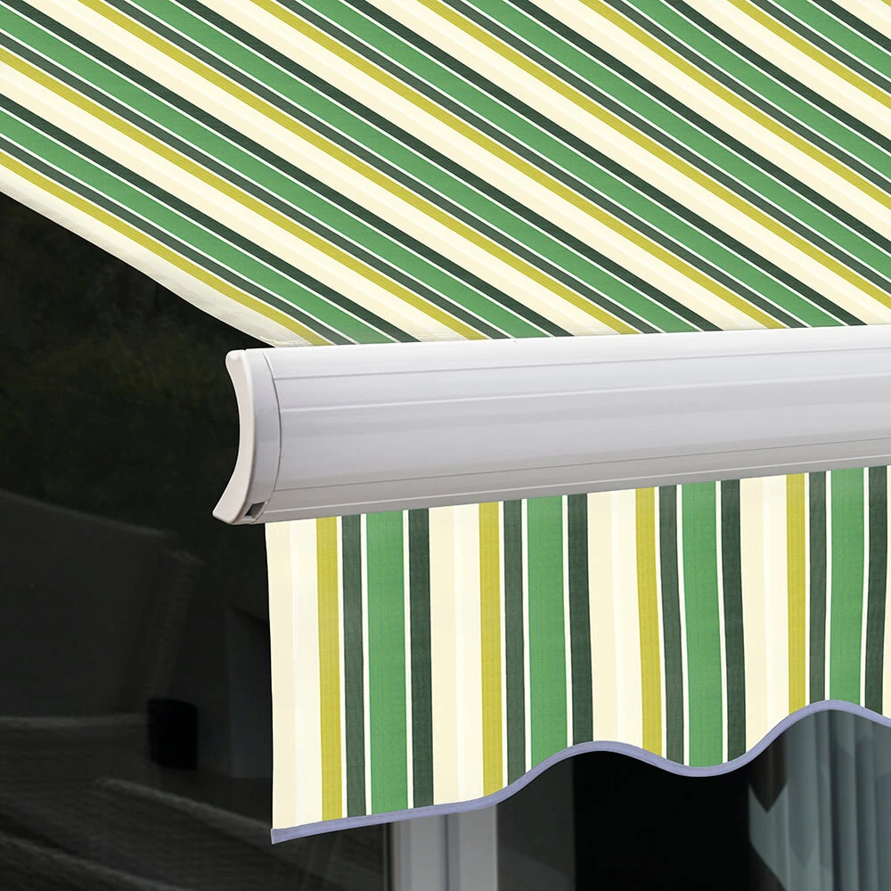 5.0m Full Cassette Manual Awning, Green Stripe Acrylic 6 5.0m Full Cassette Manual Awning, Green Stripe Acrylic - Image 6