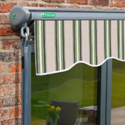 3.5m Half Cassette Manual Multistripe Awning (Charcoal Cassette) 10 3.5m Half Cassette Manual Multistripe Awning (Charcoal Cassette) -Primrose Awnings Half 20Casette 20Black AWNCVR14 20Multistripe 1 03cf394a f938 4c83 81ae 2839265c11ee