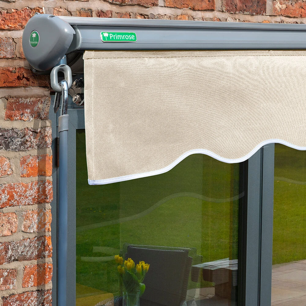 3.5m Half Cassette Electric Ivory Awning (Charcoal Cassette) 2 3.5m Half Cassette Electric Ivory Awning (Charcoal Cassette) - Image 2