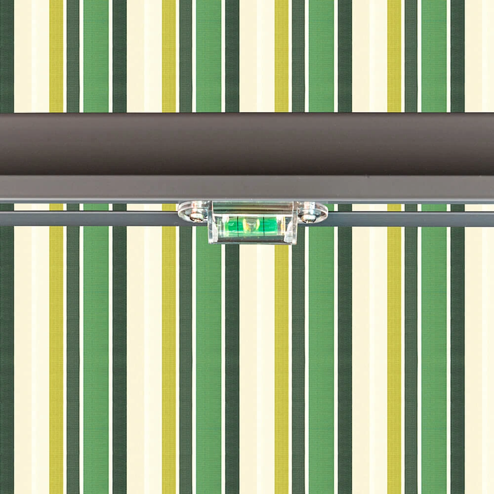 3m Half Cassette Electric Green Stripe Awning (Charcoal Cassette) 4 3m Half Cassette Electric Green Stripe Awning (Charcoal Cassette) - Image 4