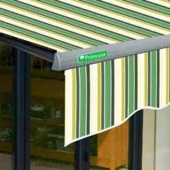 3.5m Half Cassette Manual Green Stripe Awning (Charcoal Cassette) -Primrose Awnings Half 20Casette 20Black swatch 3 60b7771b d0d8 4e48 b5ae edb76200b1f3