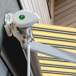 2.0m Half Cassette Electric Awning, Yellow And Grey 10 2.0m Half Cassette Electric Awning, Yellow And Grey -Primrose Awnings Half 20Casette 20White Yellow 20and 20Grey 2 393ba8fd dd41 4c65 8d24 d1d5288d92ab