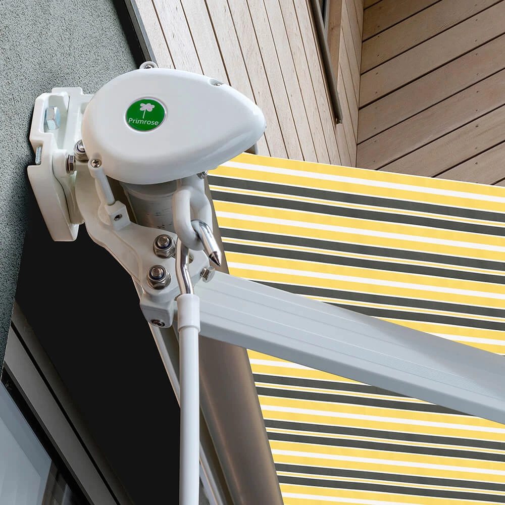 4.5m Half Cassette Electric Awning, Yellow And Grey Stripe 4 4.5m Half Cassette Electric Awning, Yellow And Grey Stripe - Image 4