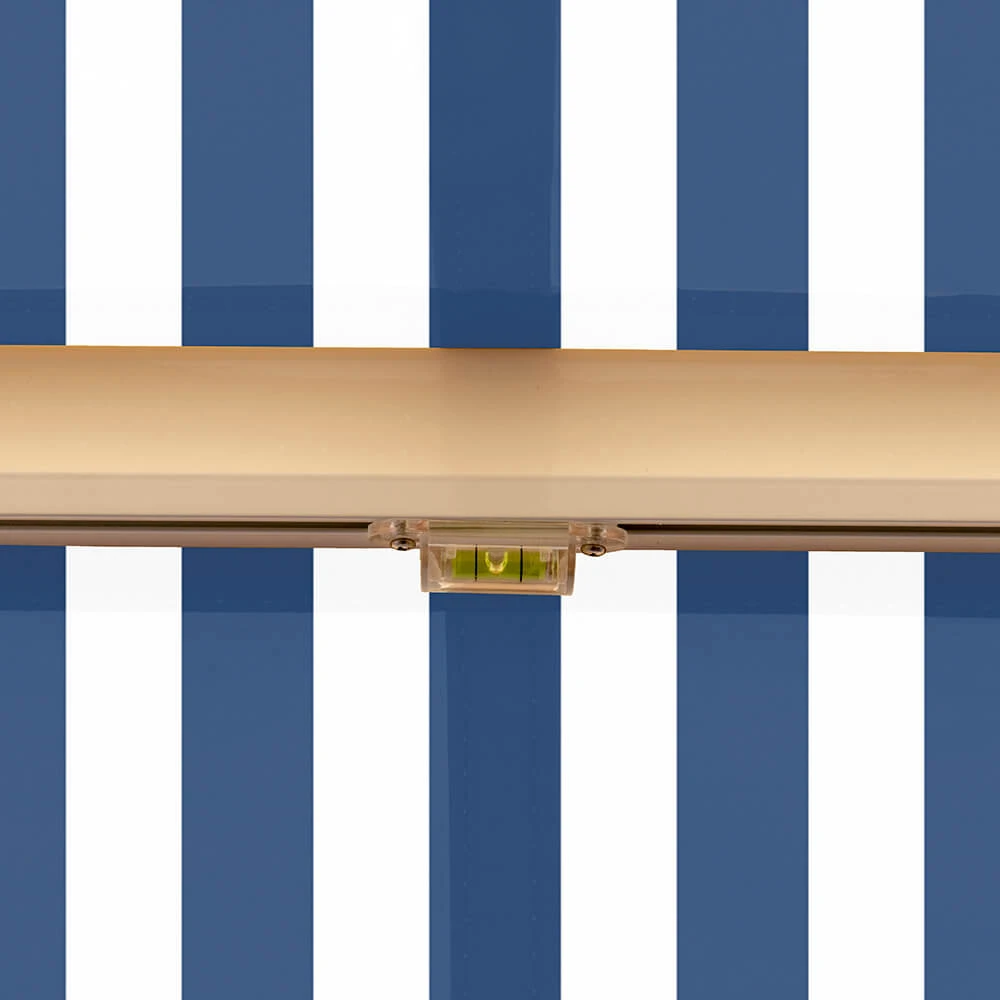 4.5m Half Cassette Electric Awning, Blue And White Stripe 7 4.5m Half Cassette Electric Awning, Blue And White Stripe - Image 7