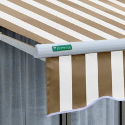 3.0m Half Cassette Electric Awning, Mocha Brown And White Stripe 11 3.0m Half Cassette Electric Awning, Mocha Brown And White Stripe -Primrose Awnings Half 20Casette 20White brown white swatch 4 5804919f 2ae3 4f15 a7f3 f5213a09232d