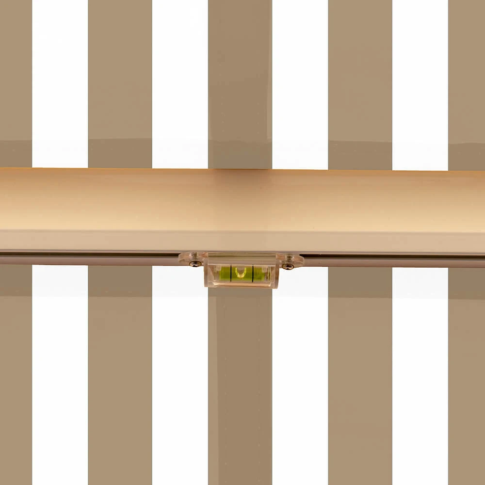 3.0m Half Cassette Electric Awning, Mocha Brown And White Stripe 7 3.0m Half Cassette Electric Awning, Mocha Brown And White Stripe - Image 7