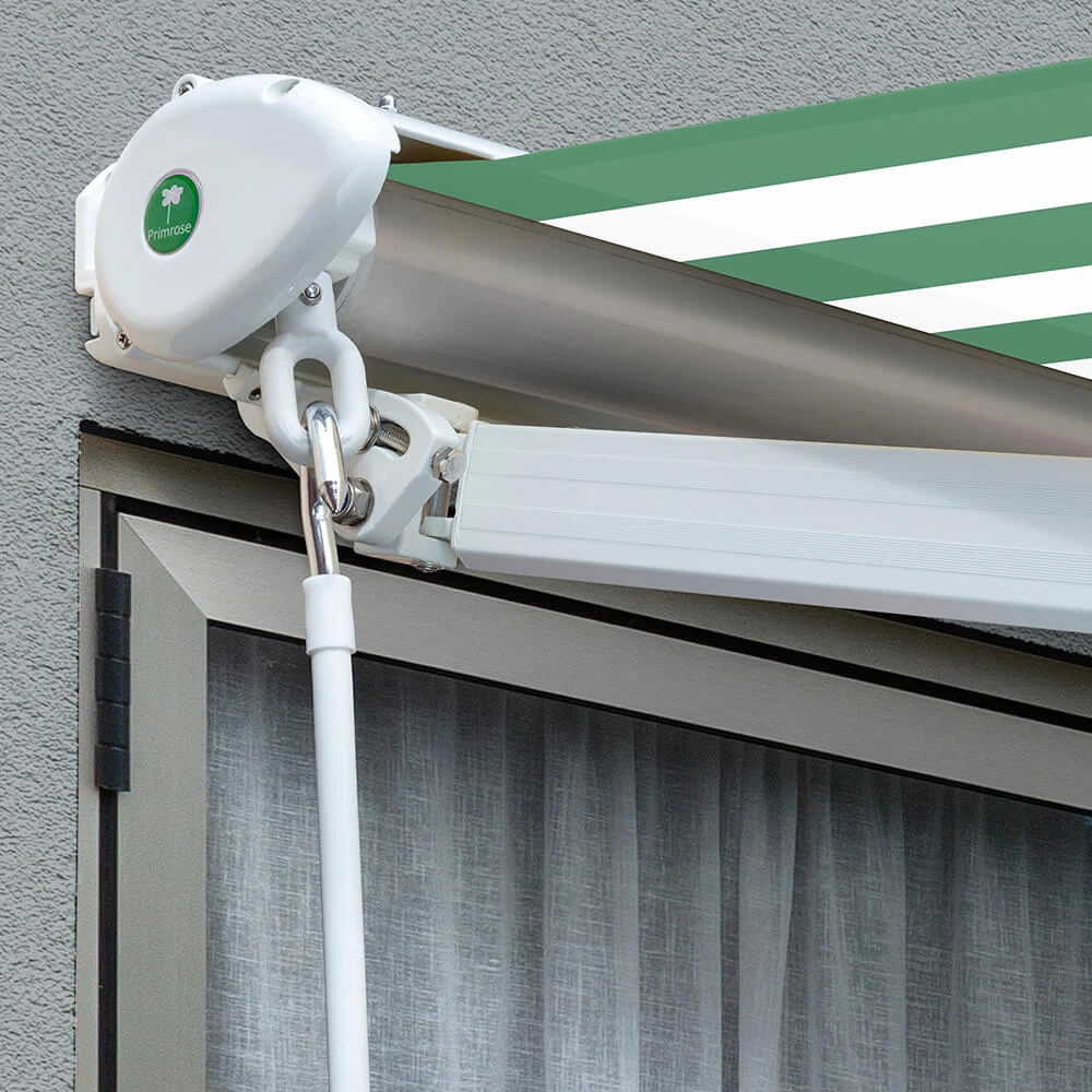 6.0m Half Cassette Electric Awning, Green And White 6 6.0m Half Cassette Electric Awning, Green And White - Image 6