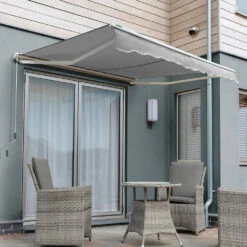 4.0m Half Cassette Electric Awning, Silver