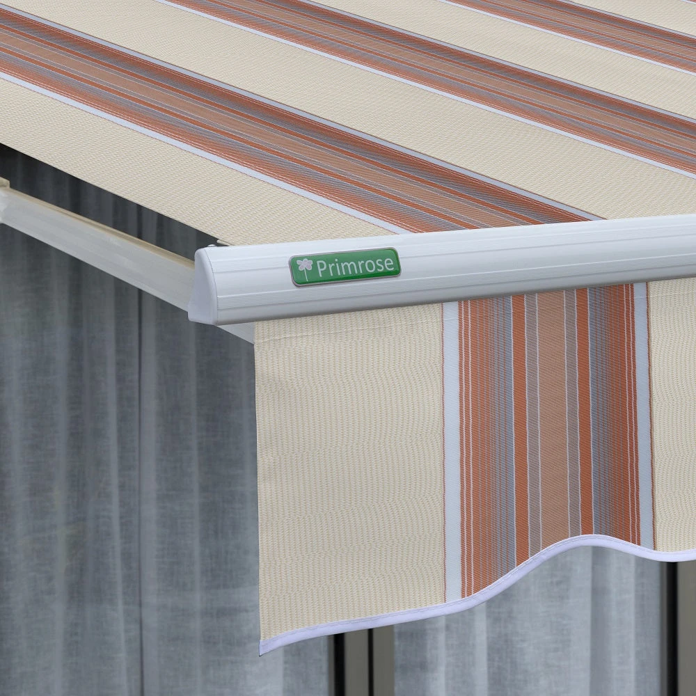 3.5m Half Cassette Manual Awning, Yellow Stripe Polyester 6 3.5m Half Cassette Manual Awning, Yellow Stripe Polyester - Image 6