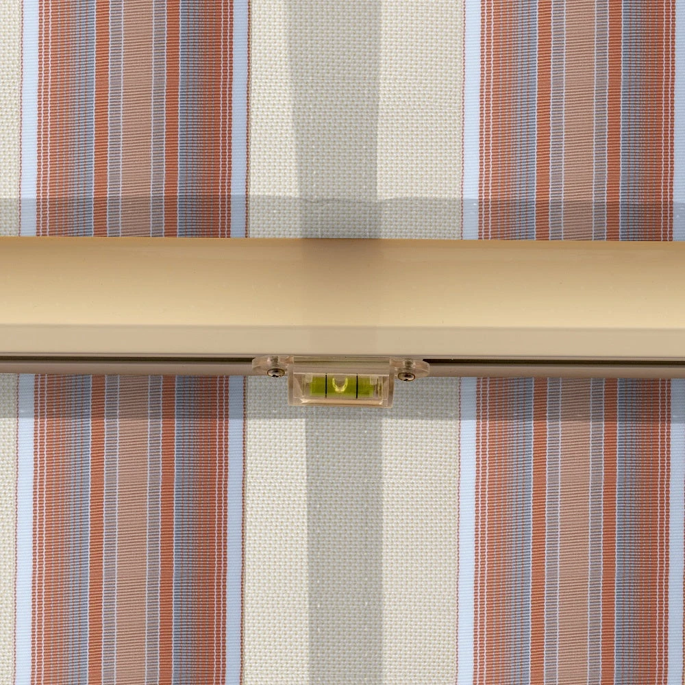 3.5m Half Cassette Manual Awning, Yellow Stripe Polyester 4 3.5m Half Cassette Manual Awning, Yellow Stripe Polyester - Image 4