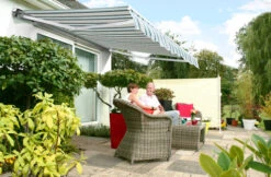 4.0m Half Cassette Electric Awning, Multi Stripe (4.0m Projection)