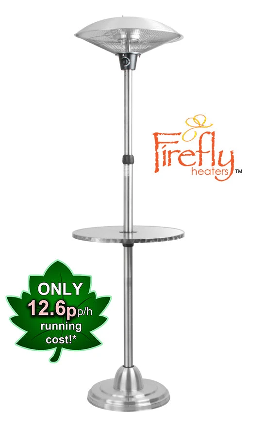 2.1kW IP44 Freestanding Electric Halogen Infrared Heater With Table By Firefly™ 1 2.1kW IP44 Freestanding Electric Halogen Infrared Heater With Table By Firefly™