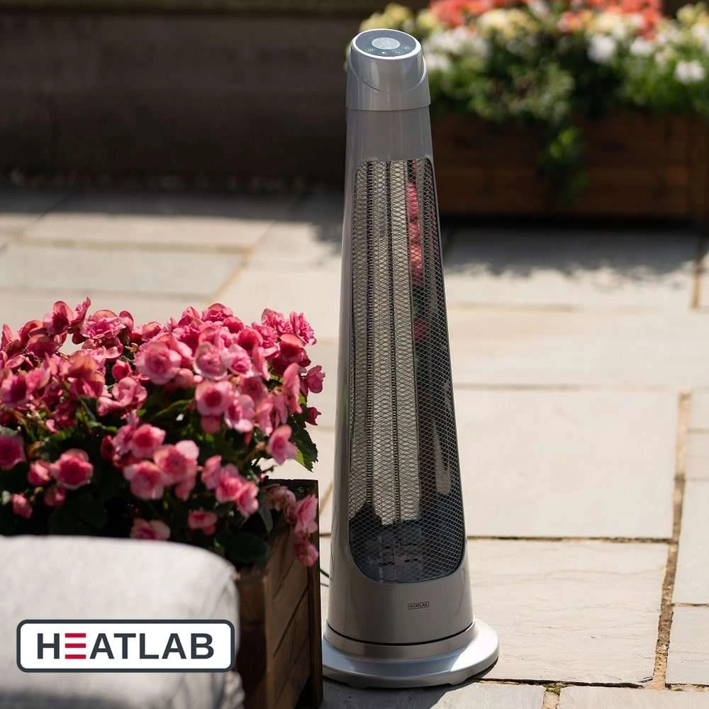 900W IPX4 Streamline Rotating Patio Heater With 2 Power Settings By Heatlab® 1 900W IPX4 Streamline Rotating Patio Heater With 2 Power Settings By Heatlab®