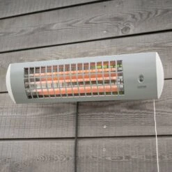 1.8kW IPX4 Wall Mounted Quartz Bulb Electric Patio Heater With 3 Power Settings By Heatlab®
