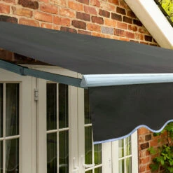 4.0m Standard Manual Awning, Charcoal 10 4.0m Standard Manual Awning, Charcoal -Primrose Awnings Standard awn charcoal 1