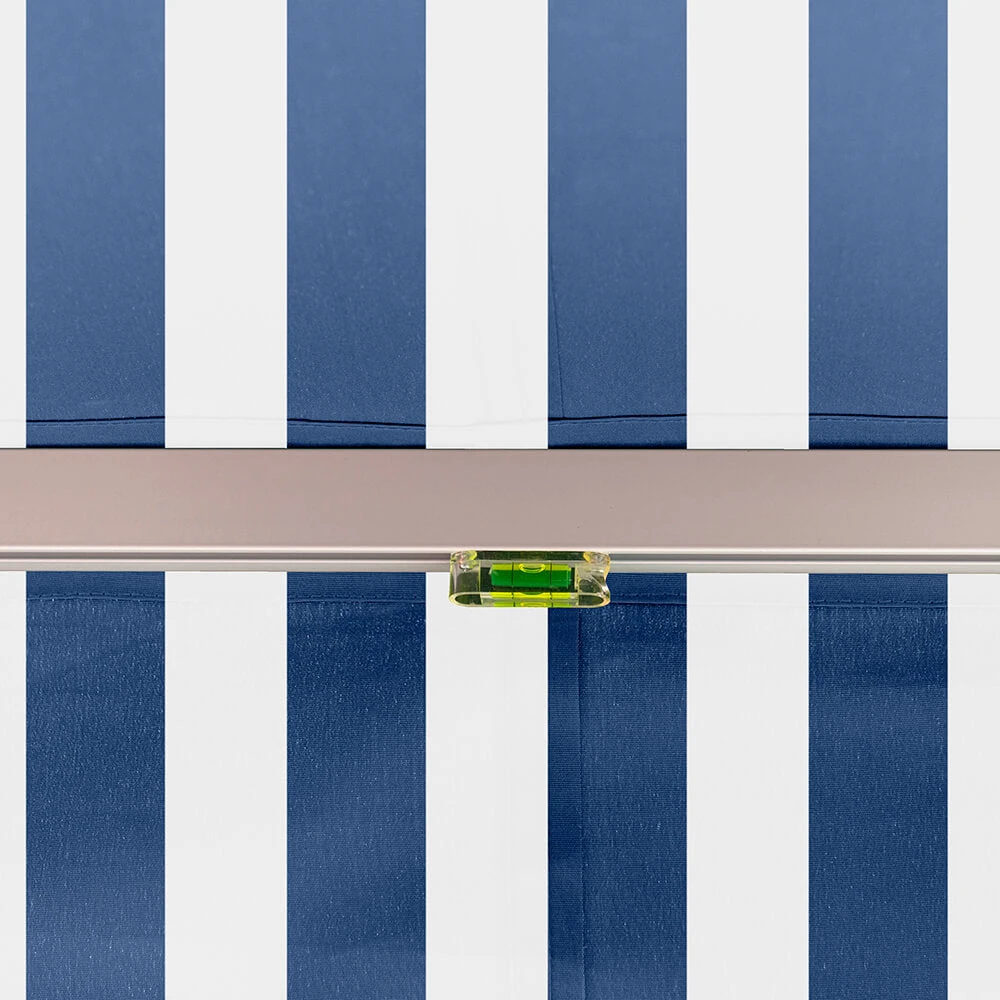 3.5m Standard Manual Awning, Blue And White Stripe 6 3.5m Standard Manual Awning, Blue And White Stripe - Image 6