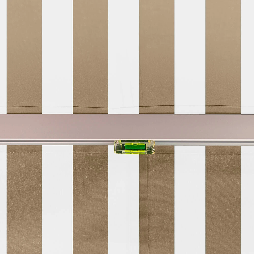 3m Standard Manual Awning, Mocha Brown And White Stripe 6 3m Standard Manual Awning, Mocha Brown And White Stripe - Image 6