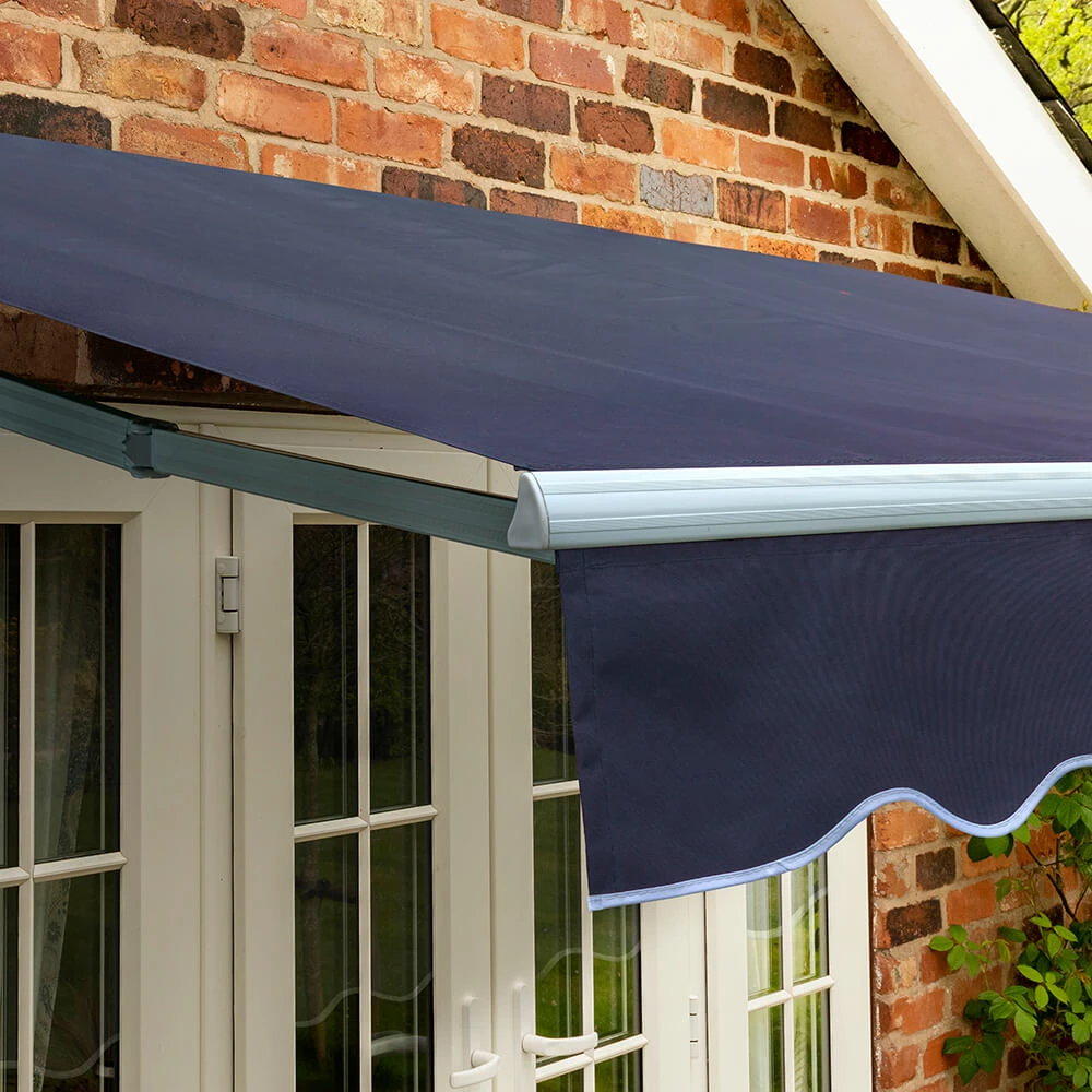 2.0m Standard Manual Awning, Plain Dark Blue 4 2.0m Standard Manual Awning, Plain Dark Blue - Image 4