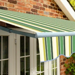 4.0m Standard Manual Awning, Green Stripe 13 4.0m Standard Manual Awning, Green Stripe -Primrose Awnings Standard swatch 6 012d73c6 f79e 469a 9cc4 55e51cb27ded