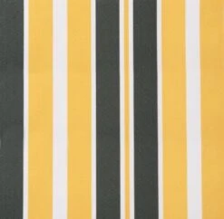 Yellow And Grey Stripe Polyester Cover For 4.5m X 3m Awning Includes Valance
