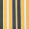 Yellow And Grey Stripe Polyester Cover For 4m X 3m Awning Includes Valance