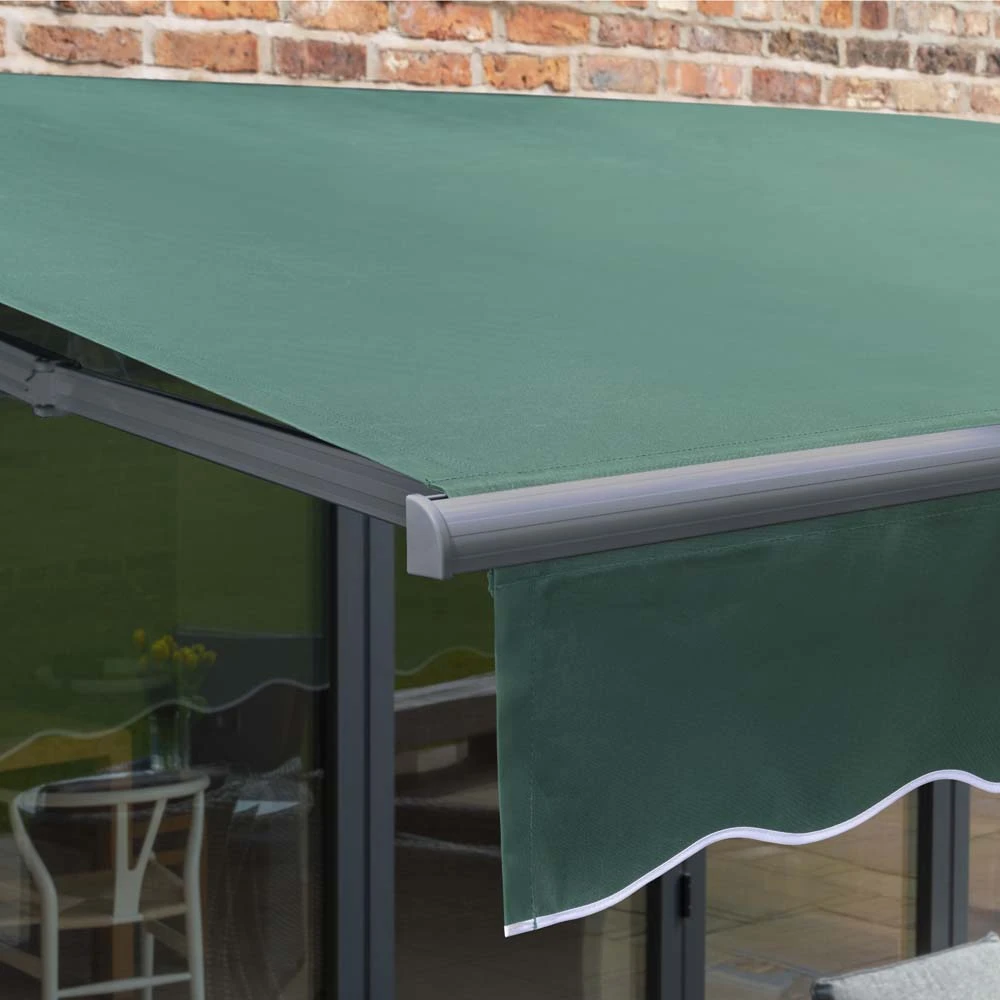 4m Budget Manual Plain Green Awning (Charcoal Cassette) 6 4m Budget Manual Plain Green Awning (Charcoal Cassette) - Image 6