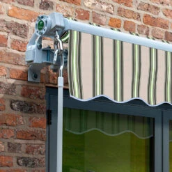 2.5m Budget Wireless Electric Awning, Multi Stripe -Primrose Awnings awn budget wireless multistripe 3