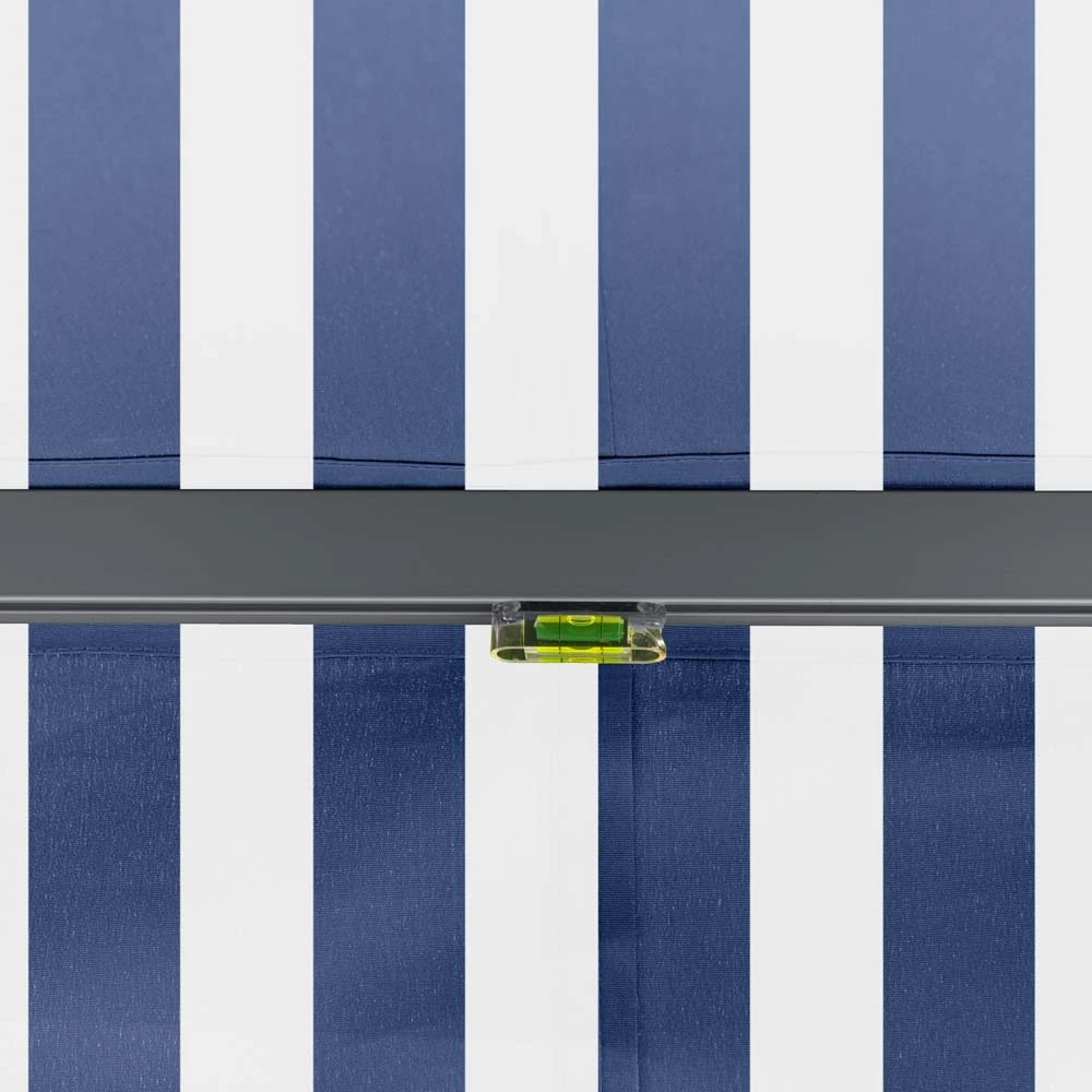 2.5m Standard Manual Blue And White Awning (Charcoal Cassette) 7 2.5m Standard Manual Blue And White Awning (Charcoal Cassette) - Image 7