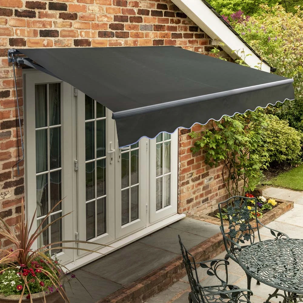 2.5m Standard Manual Charcoal Awning (Charcoal Cassette) 1 2.5m Standard Manual Charcoal Awning (Charcoal Cassette)