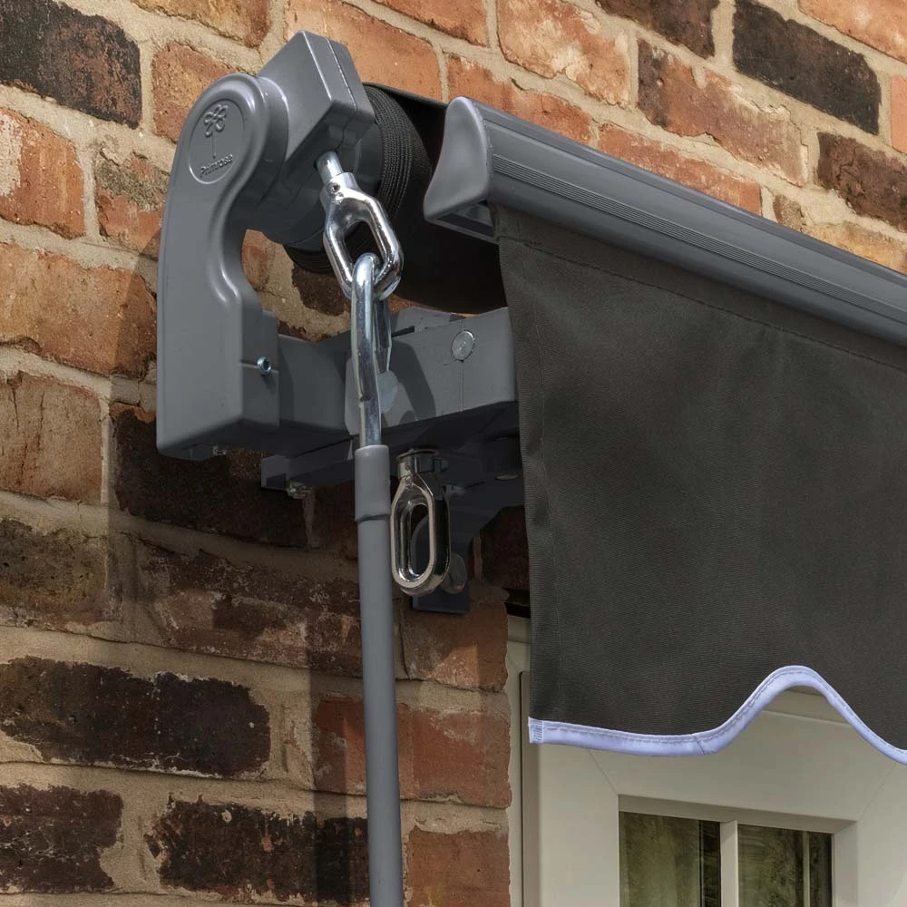 2.5m Standard Manual Charcoal Awning (Charcoal Cassette) 4 2.5m Standard Manual Charcoal Awning (Charcoal Cassette) - Image 4