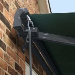 3m Standard Manual Plain Green Awning (Charcoal Cassette) -Primrose Awnings awn standard charcoal green 3 59161ecf cdd5 4fb9 87e4 e99af9cd5d3f