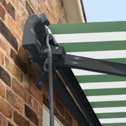 2.5m Standard Manual Green Stripe Awning (Charcoal Cassette) 11 2.5m Standard Manual Green Stripe Awning (Charcoal Cassette) -Primrose Awnings awn standard charcoal greenwhitestripe 3 ac947ffe d937 488a a345 cc98f2887162