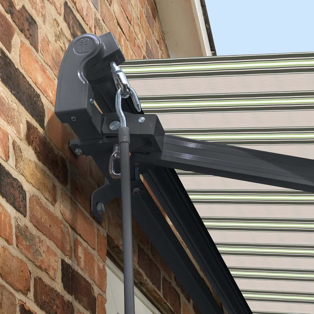 2.5m Standard Manual Multistripe Awning (Charcoal Cassette) 5 2.5m Standard Manual Multistripe Awning (Charcoal Cassette) - Image 5